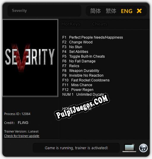 Entrenador liberado a Severity [v1.0.1]