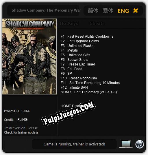 Entrenador liberado a Shadow Company: The Mercenary War [v1.0.9]