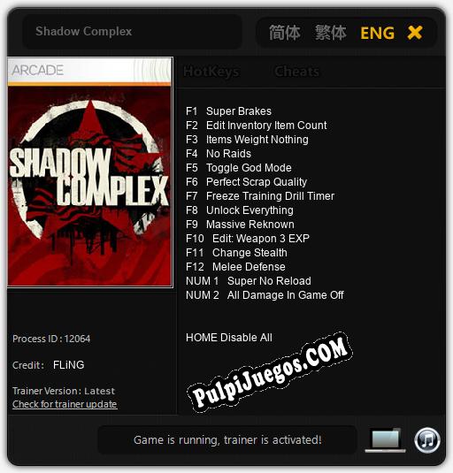 Shadow Complex: Cheats, Trainer +14 [FLiNG]