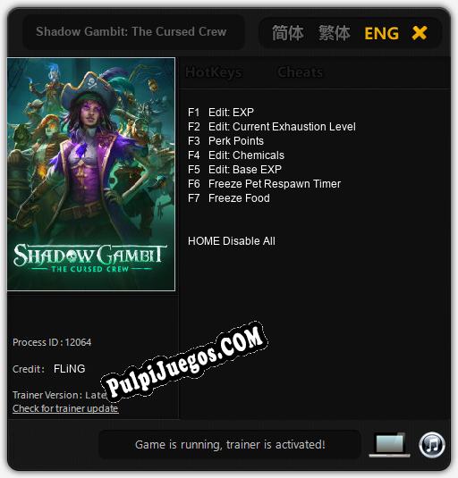 Shadow Gambit: The Cursed Crew: Cheats, Trainer +7 [FLiNG]