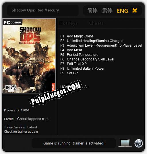 Shadow Ops: Red Mercury: Cheats, Trainer +9 [CheatHappens.com]