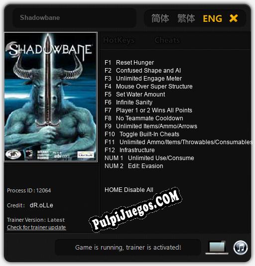 Shadowbane: Trainer +14 [v1.1]