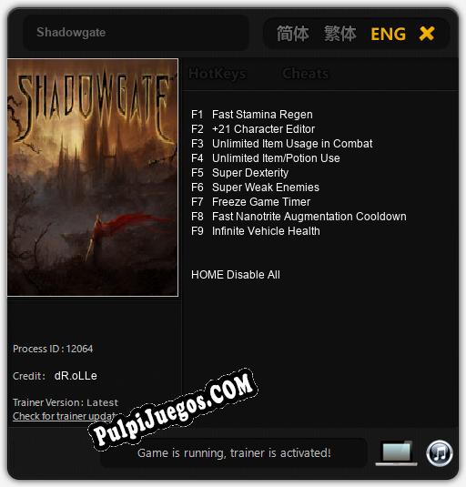 Shadowgate: Treinador (V1.0.5)