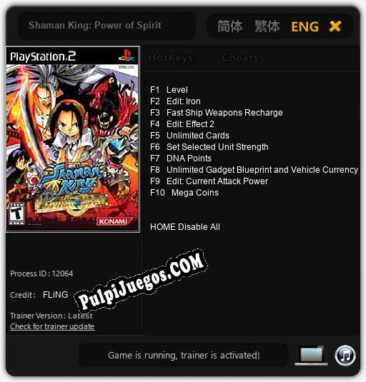 Entrenador liberado a Shaman King: Power of Spirit [v1.0.4]