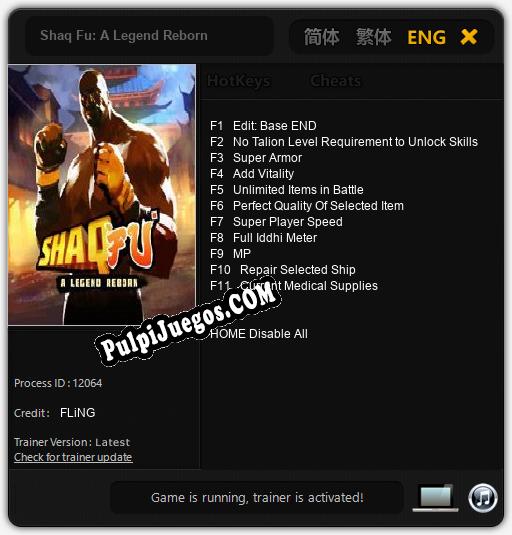 Shaq Fu: A Legend Reborn: Cheats, Trainer +11 [FLiNG]