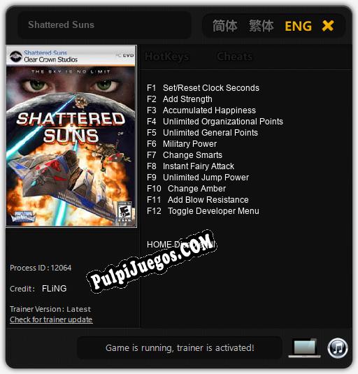 Entrenador liberado a Shattered Suns [v1.0.5]