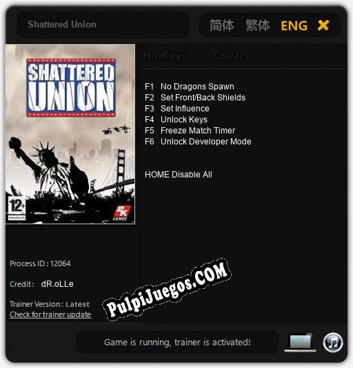 Shattered Union: Cheats, Trainer +6 [dR.oLLe]