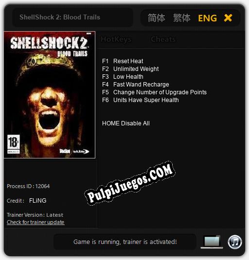 ShellShock 2: Blood Trails: Trainer +6 [v1.1]