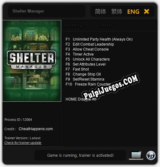 Entrenador liberado a Shelter Manager [v1.0.5]