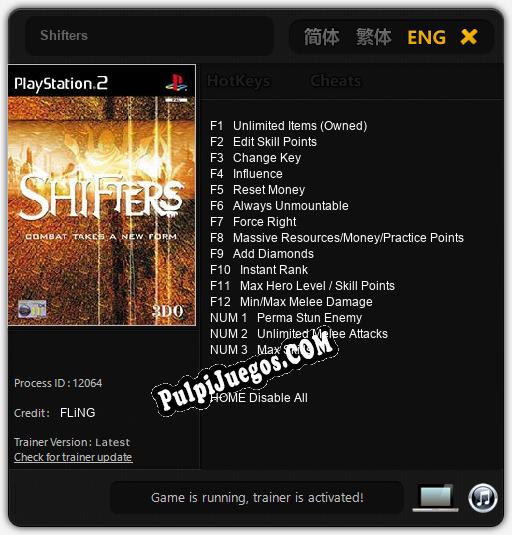 Shifters: Cheats, Trainer +15 [FLiNG]