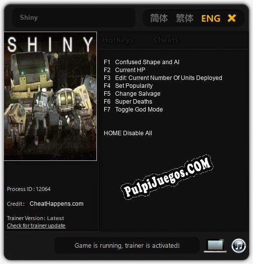 Shiny: Cheats, Trainer +7 [CheatHappens.com]