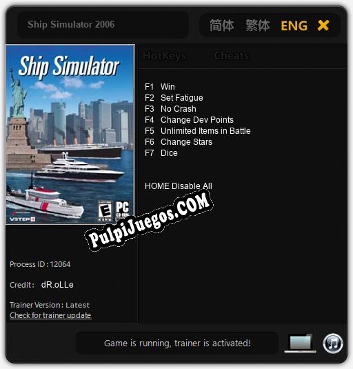 Entrenador liberado a Ship Simulator 2006 [v1.0.6]