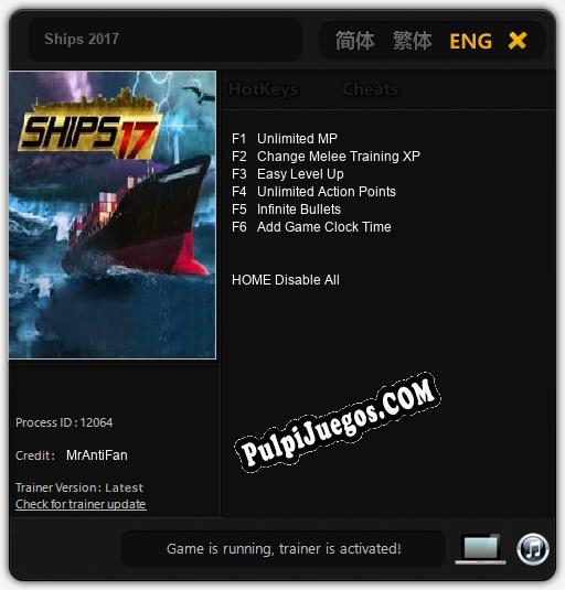 Ships 2017: Cheats, Trainer +6 [MrAntiFan]