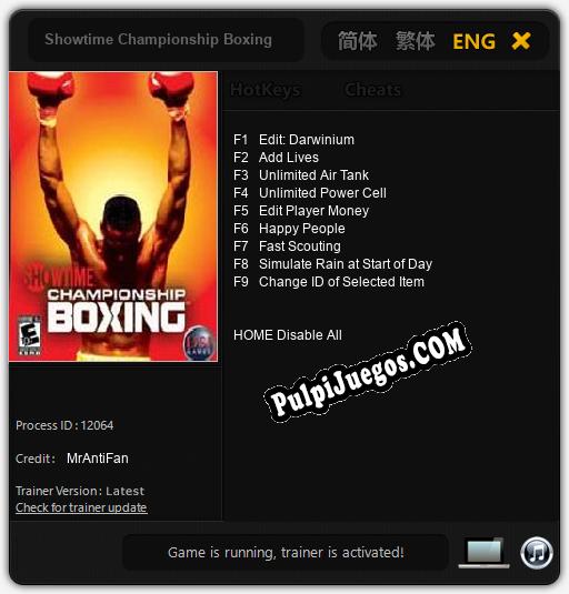 Showtime Championship Boxing: Trainer +9 [v1.7]