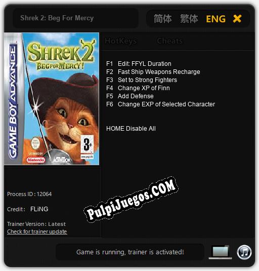 Entrenador liberado a Shrek 2: Beg For Mercy [v1.0.6]