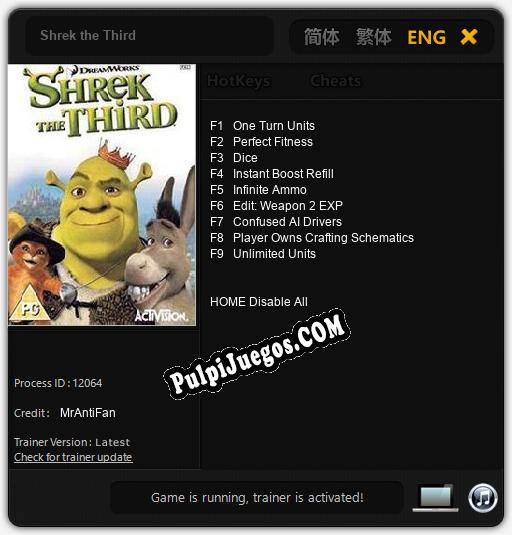 Shrek the Third: Trainer +9 [v1.9]