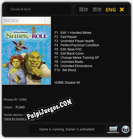 Shrek-N-Roll: Treinador (V1.0.21)