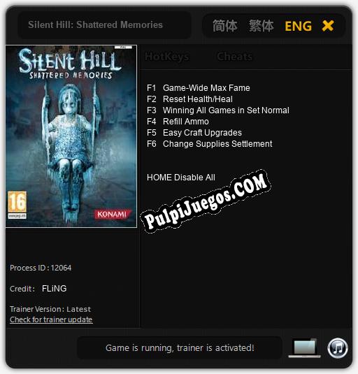 Silent Hill: Shattered Memories: Cheats, Trainer +6 [FLiNG]