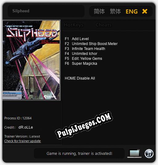 Silpheed: Treinador (V1.0.47)