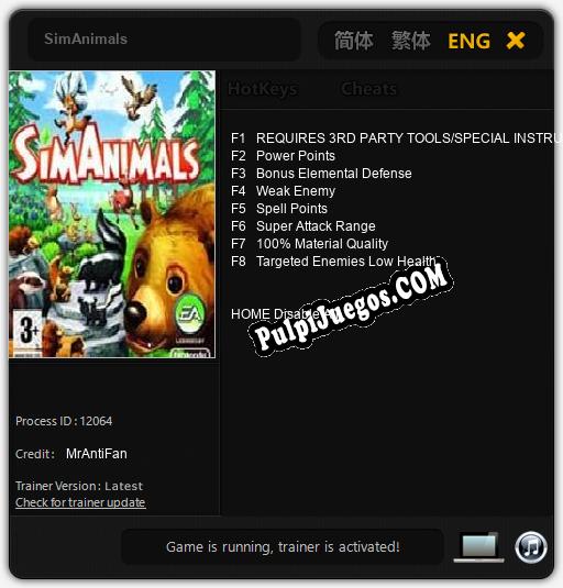 SimAnimals: Cheats, Trainer +8 [MrAntiFan]