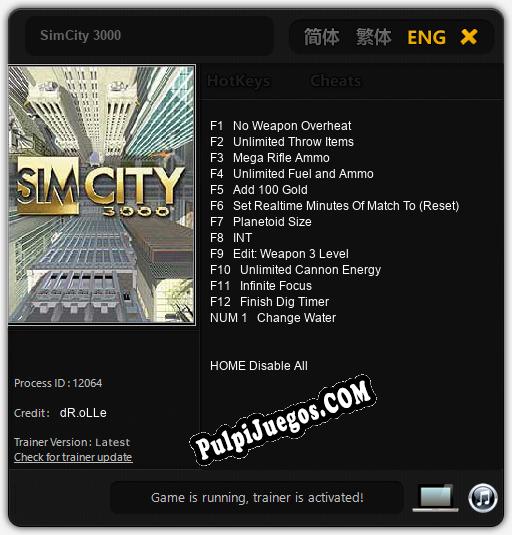 SimCity 3000: Cheats, Trainer +13 [dR.oLLe]