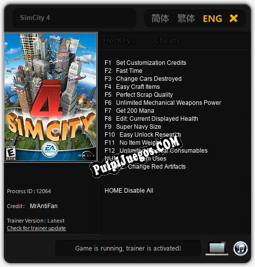 SimCity 4: Treinador (V1.0.92)