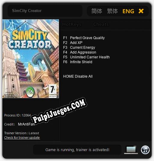 SimCity Creator: Treinador (V1.0.26)