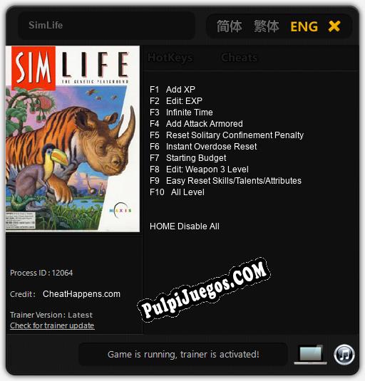 SimLife: Cheats, Trainer +10 [CheatHappens.com]