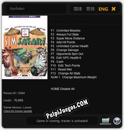 SimSafari: Cheats, Trainer +13 [FLiNG]