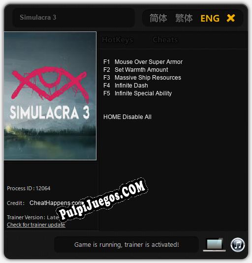 Simulacra 3: Cheats, Trainer +5 [CheatHappens.com]