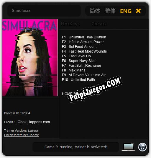 Simulacra: Cheats, Trainer +10 [CheatHappens.com]