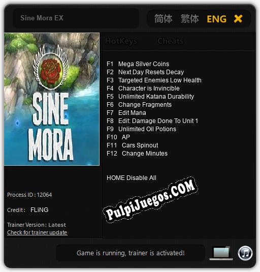 Sine Mora EX: Trainer +12 [v1.1]