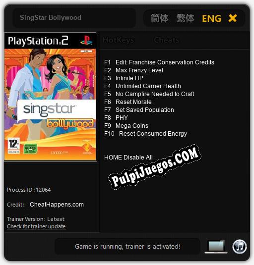 SingStar Bollywood: Trainer +10 [v1.1]