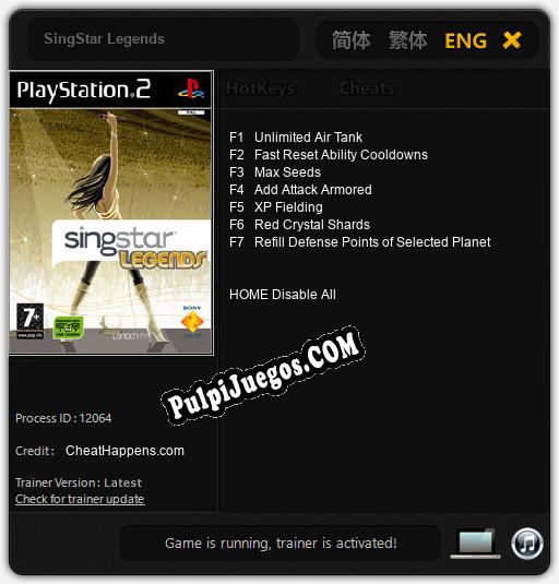 SingStar Legends: Treinador (V1.0.19)