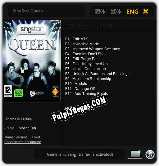 SingStar Queen: Treinador (V1.0.77)