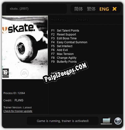 skate. (2007): Trainer +9 [v1.3]