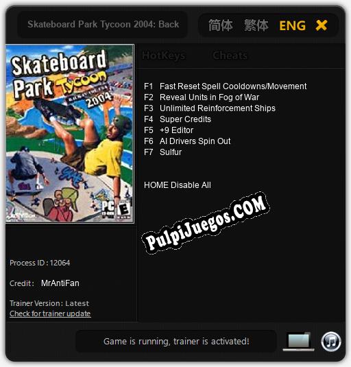 Skateboard Park Tycoon 2004: Back in USA: Cheats, Trainer +7 [MrAntiFan]