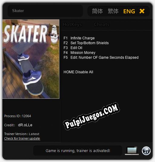 Entrenador liberado a Skater [v1.0.5]