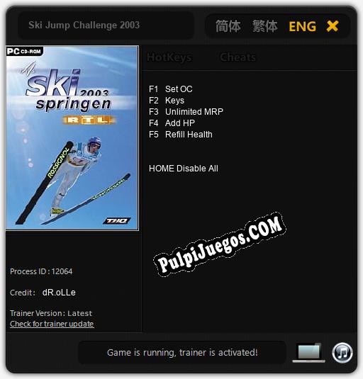 Ski Jump Challenge 2003: Cheats, Trainer +5 [dR.oLLe]