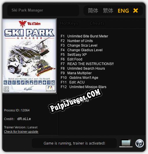 Ski Park Manager: Cheats, Trainer +12 [dR.oLLe]