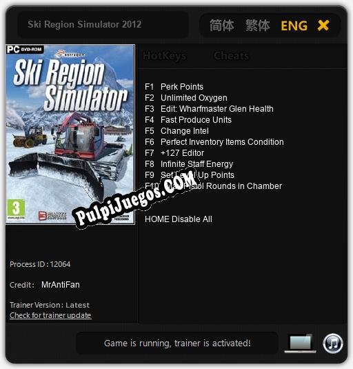 Ski Region Simulator 2012: Treinador (V1.0.24)