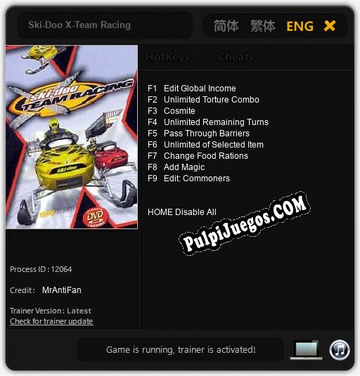 Entrenador liberado a Ski-Doo X-Team Racing [v1.0.7]