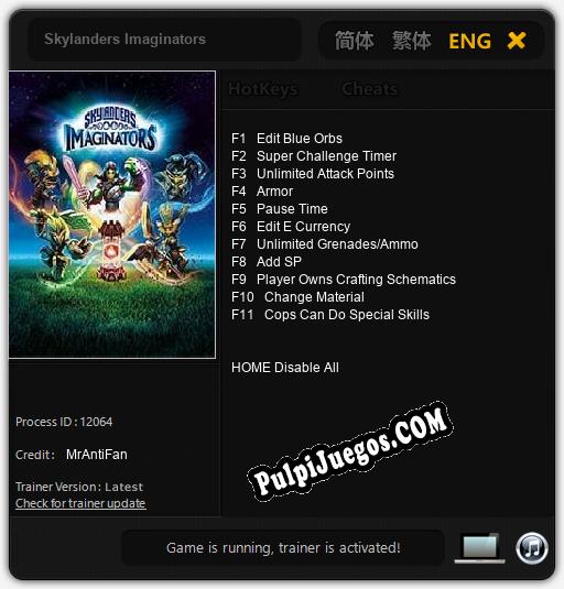 Skylanders Imaginators: Treinador (V1.0.56)