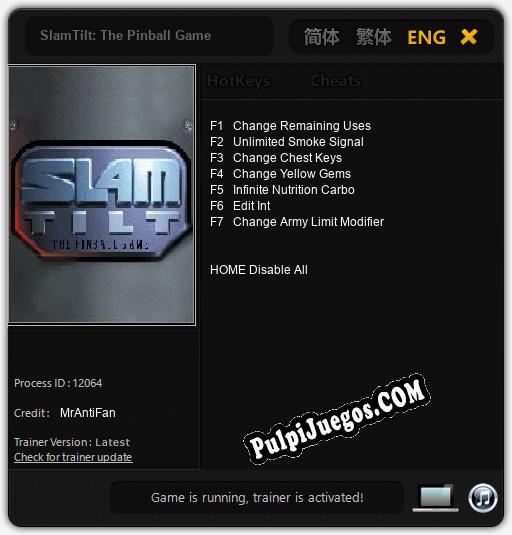 Entrenador liberado a SlamTilt: The Pinball Game [v1.0.1]