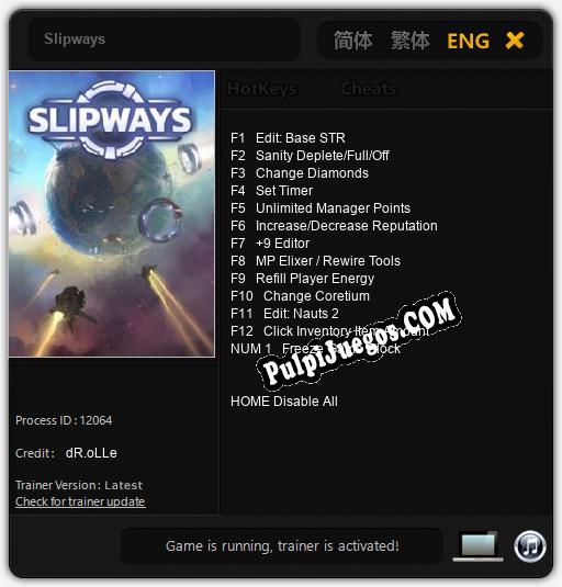 Slipways: Cheats, Trainer +13 [dR.oLLe]