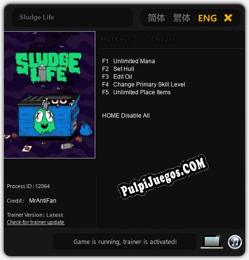 Sludge Life: Treinador (V1.0.42)