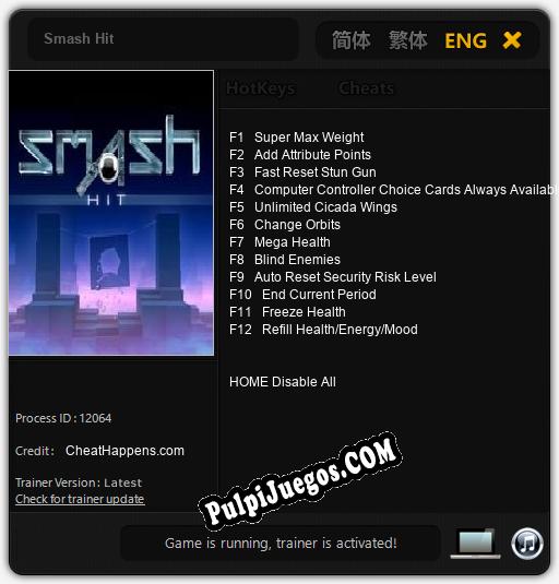 Smash Hit: Cheats, Trainer +12 [CheatHappens.com]