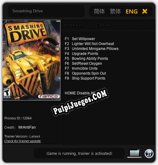 Entrenador liberado a Smashing Drive [v1.0.9]