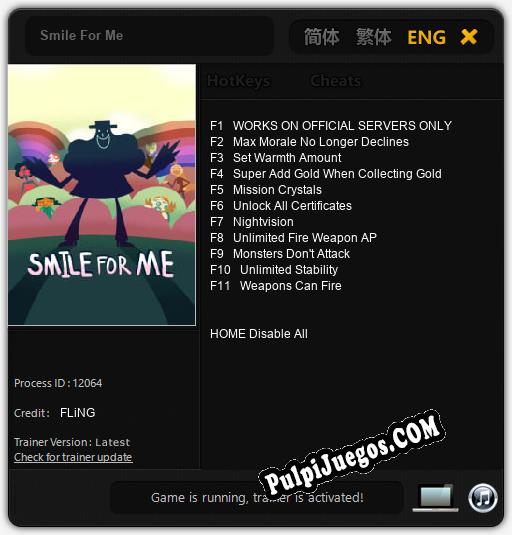 Entrenador liberado a Smile For Me [v1.0.3]