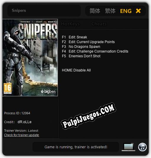 Entrenador liberado a Snipers [v1.0.1]